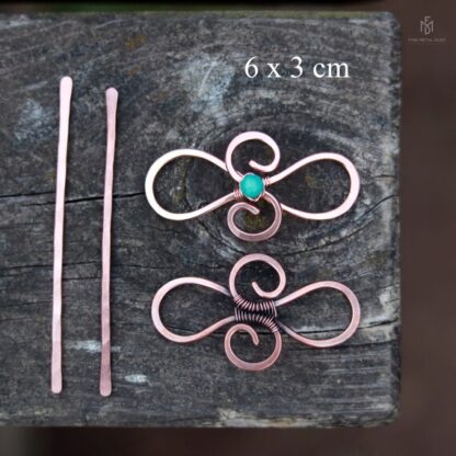 Barrette à cheveux infini celtique en cuivre – Image 6