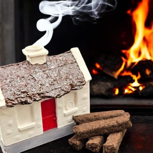 Maison pour encens à base de tourbe irlandaise