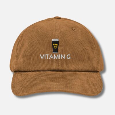 Chapeau vitaminé en velours côtelé, casquette brodée Guinness Beer Stout